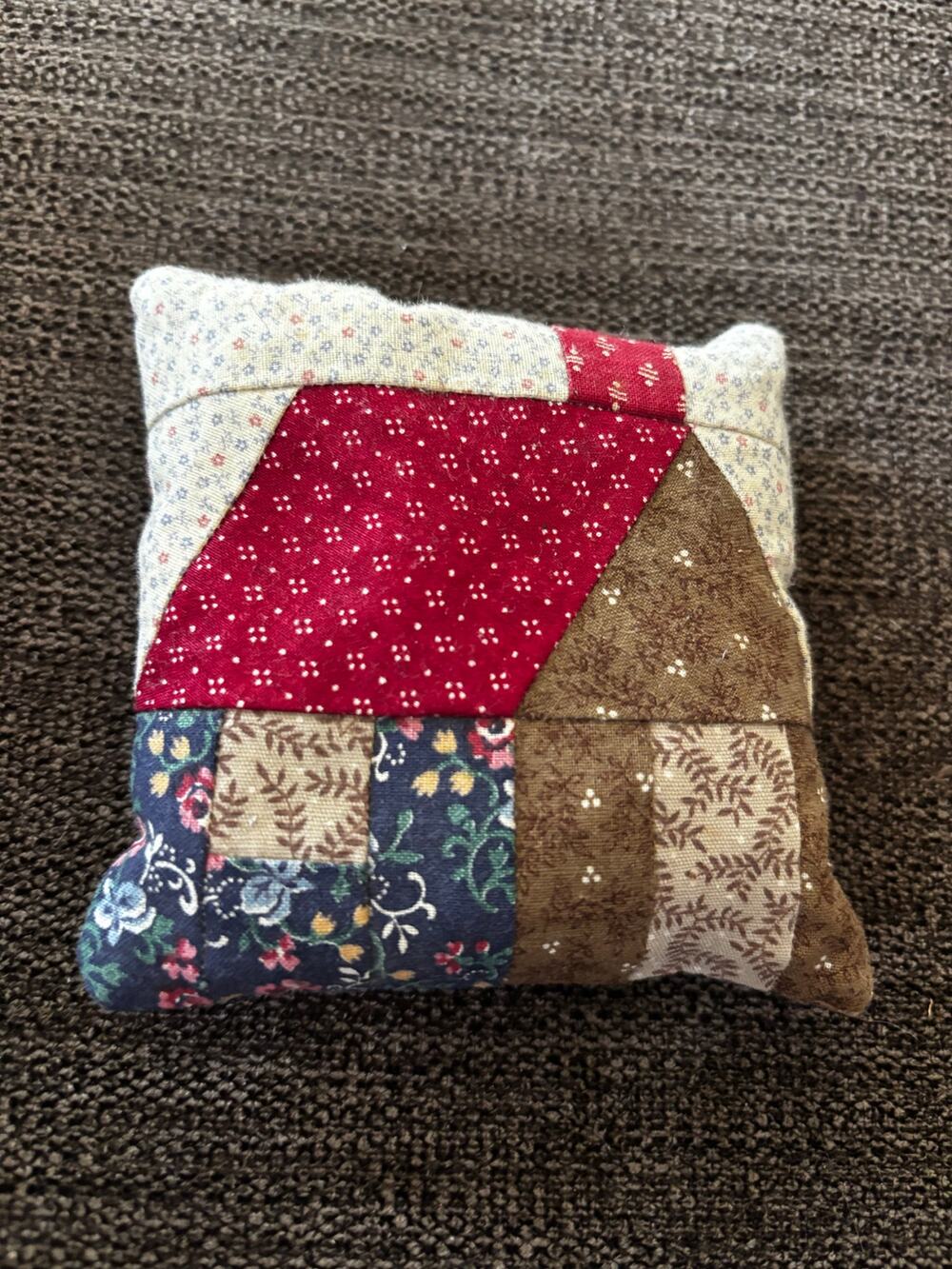 Quilt Piece Vintage Small Pillow Sachet’ Country Primitive Decor Farmhouse
